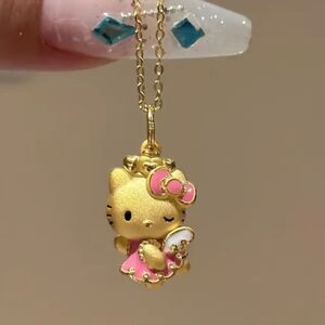 Hello Kitty Gold Pendant Necklace